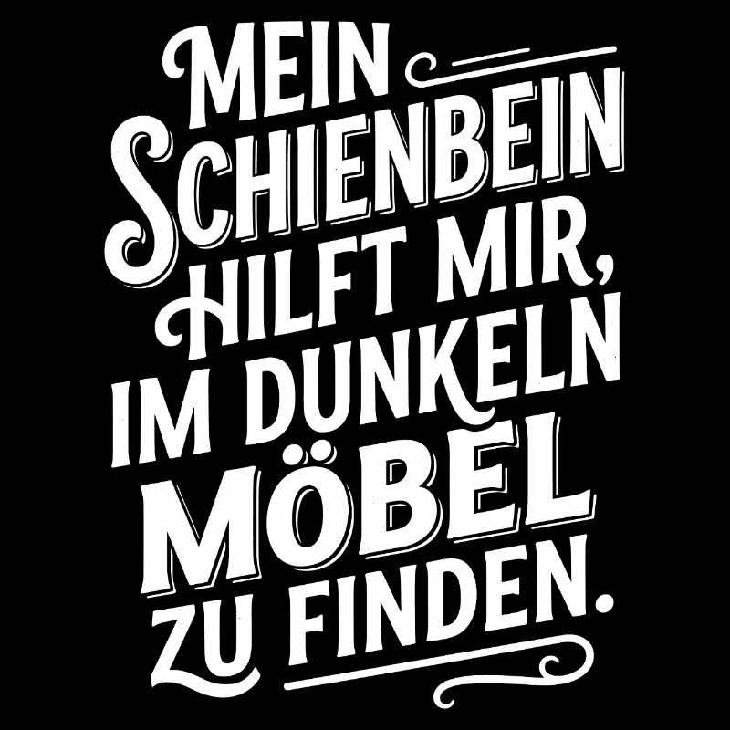 Mein Schienbein hilft Möbel im Dunkeln
