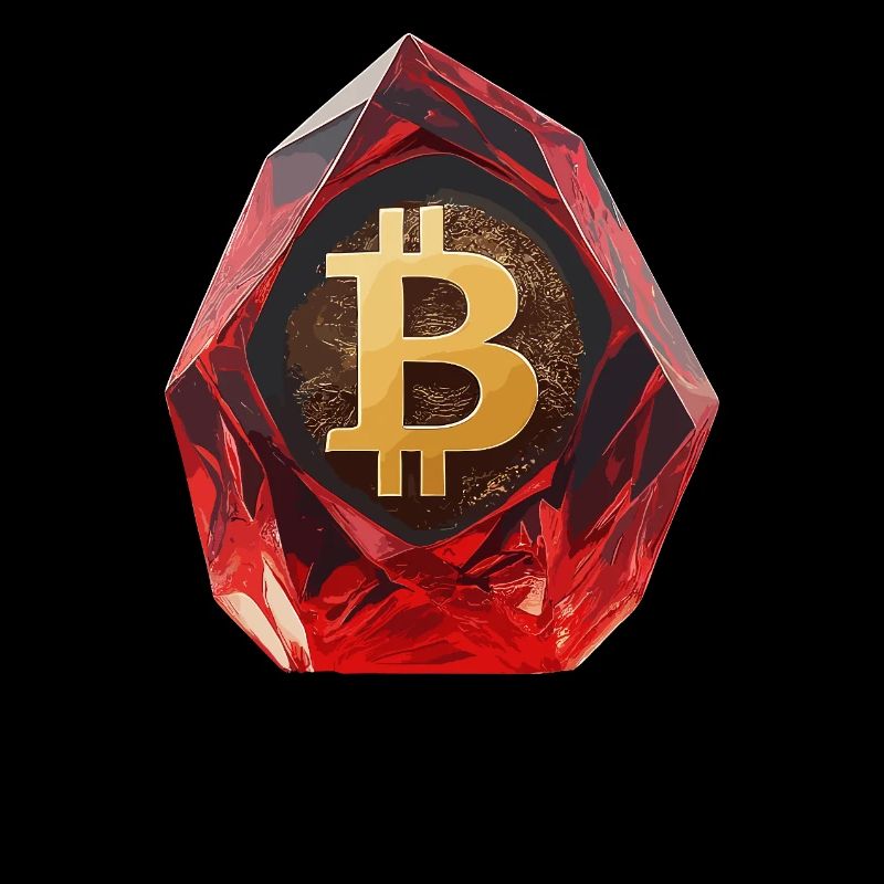 Edelstein Bitcoin Symbol Kryptowährung