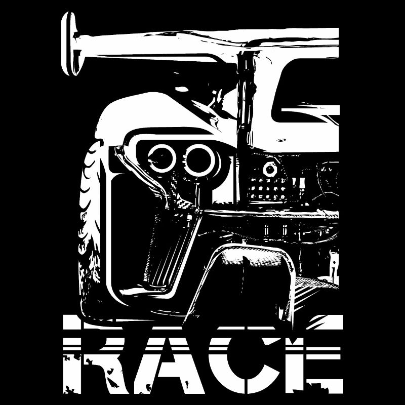 Voiture de course Racing Symbole Racing utilisé look Logo