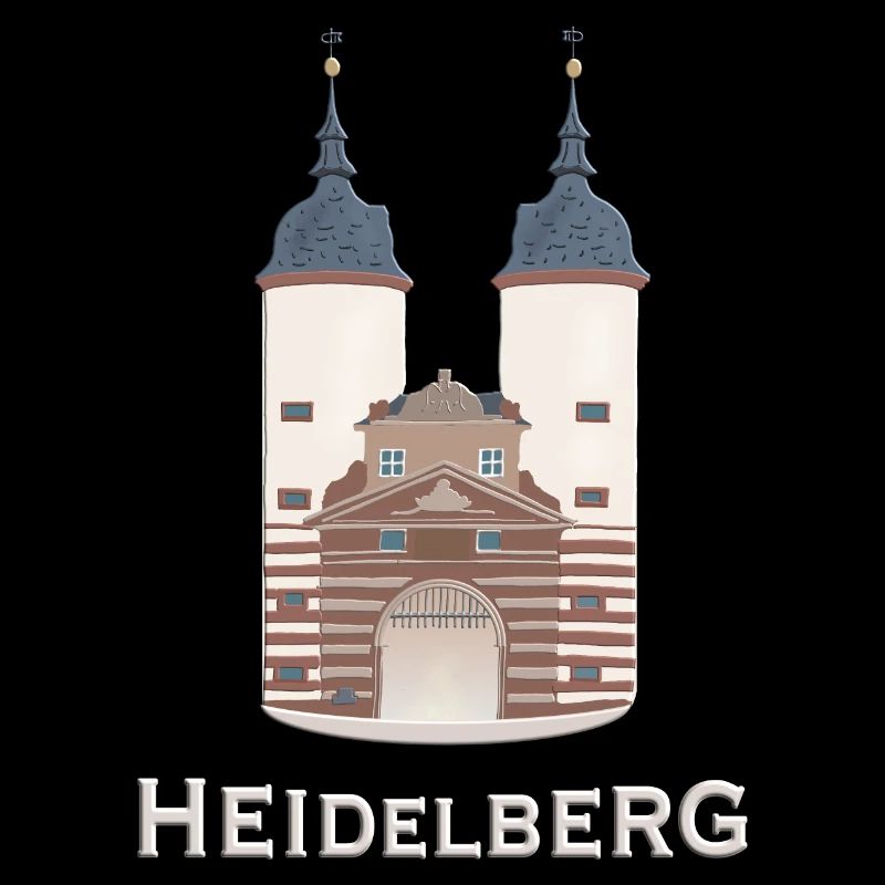 Heidelberg Bridge Gate,, landmark Old Bridge