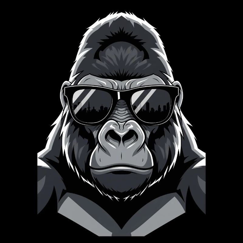Coole Gorilla Sonnenbrille Design