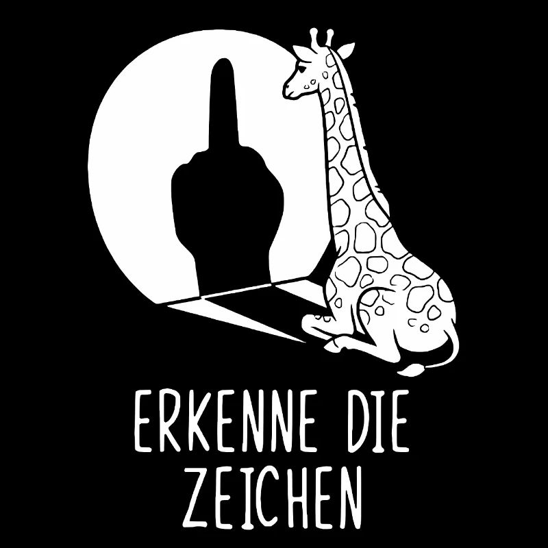 Recognize the Signs Giraffe Middle Finger Funny