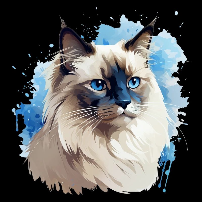 Tête de chat sacré Birman