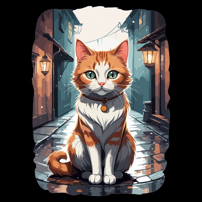 Chats mignons dans une ruelle de rue