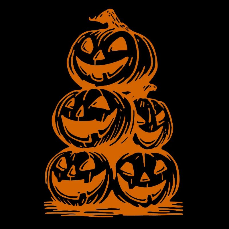 Halloween Pumpkins – Stack of Scary Faces