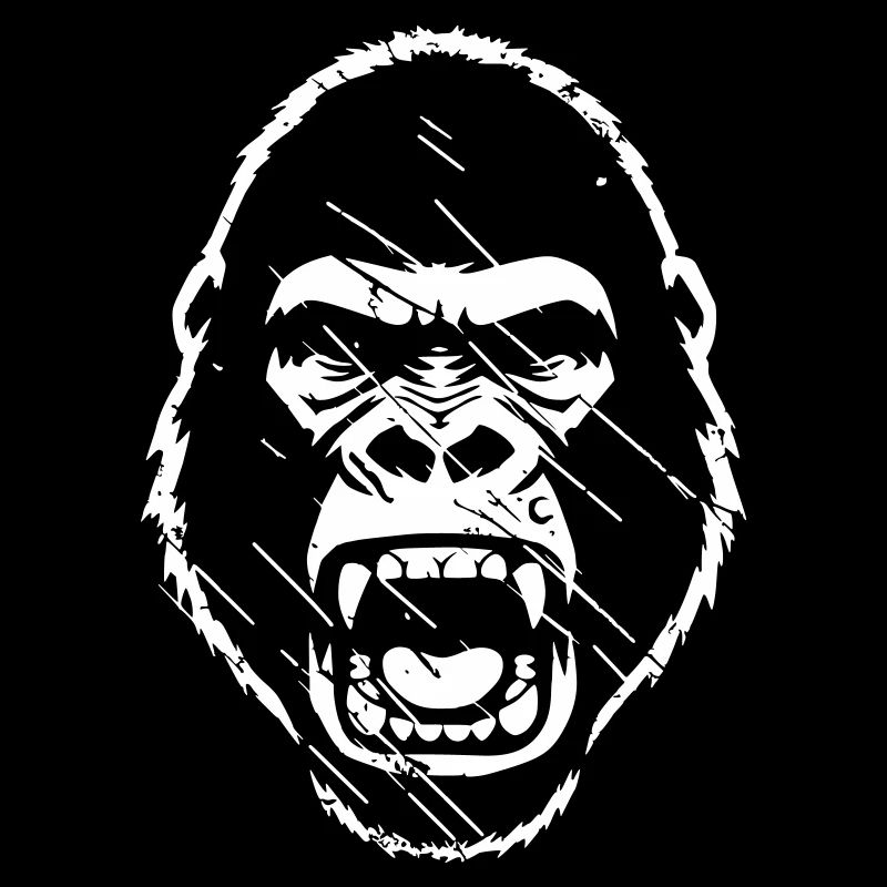 Furious Gorilla Stenchil Grunge vector_path130