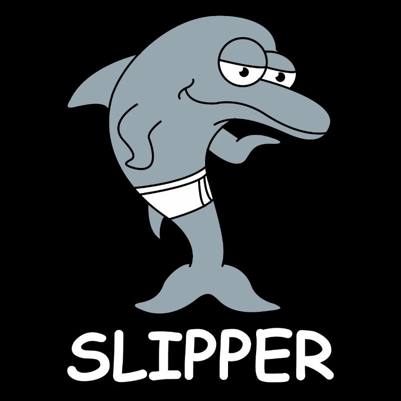 Slipper Dolphin In Swimming Trunks