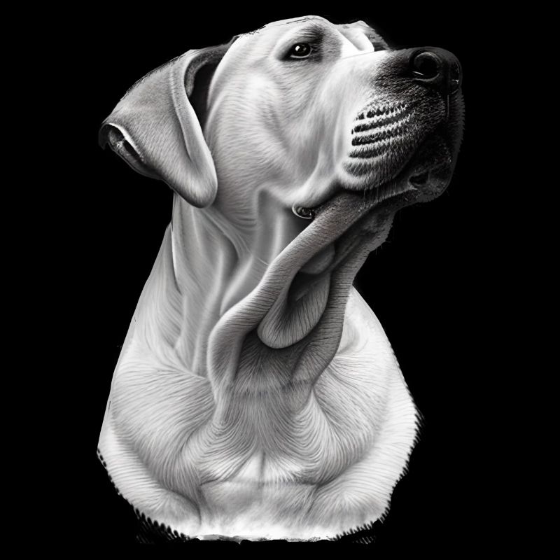 Fier blond labrador