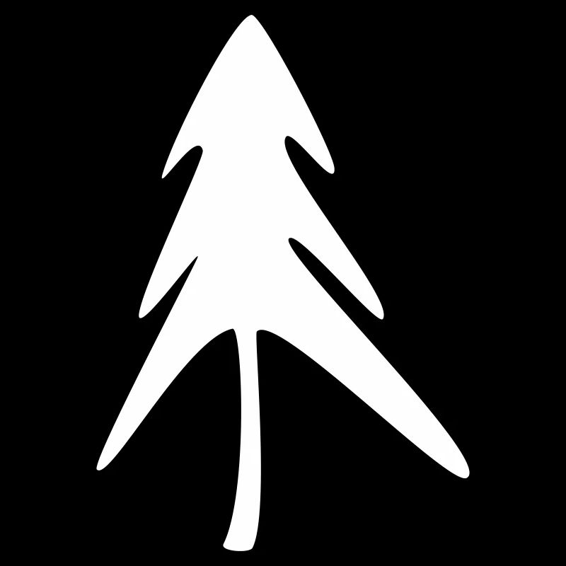 Fir Vector White Christmas Minimalist Decoration