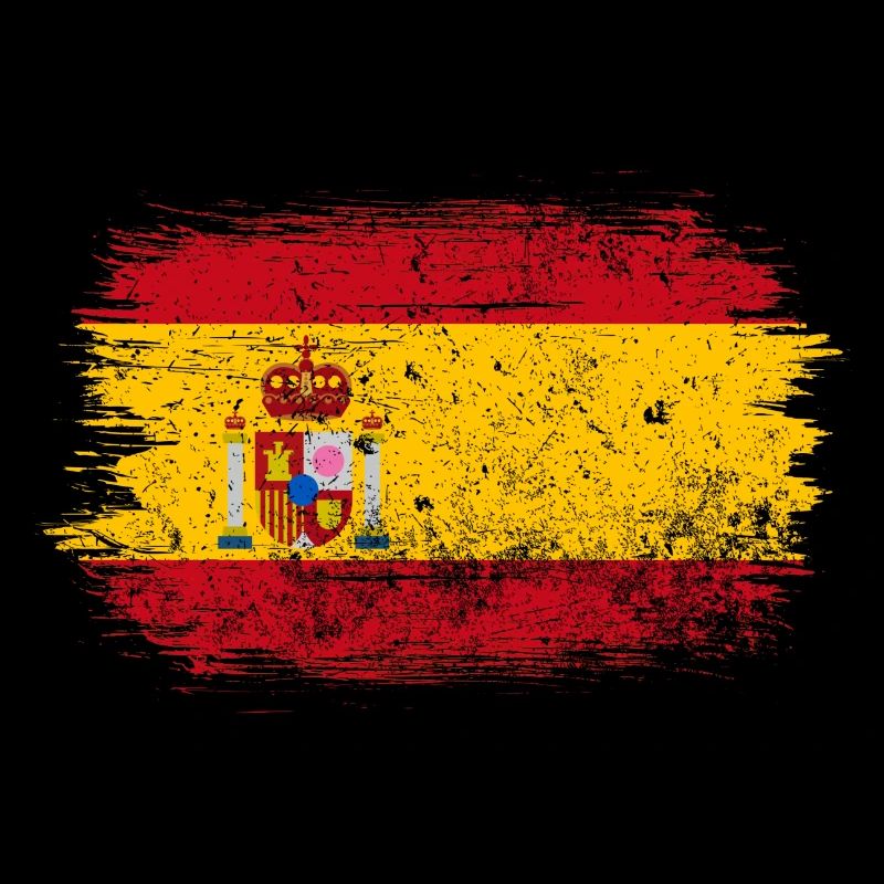 Pinselstrich-Emblem der spanischen Flagge