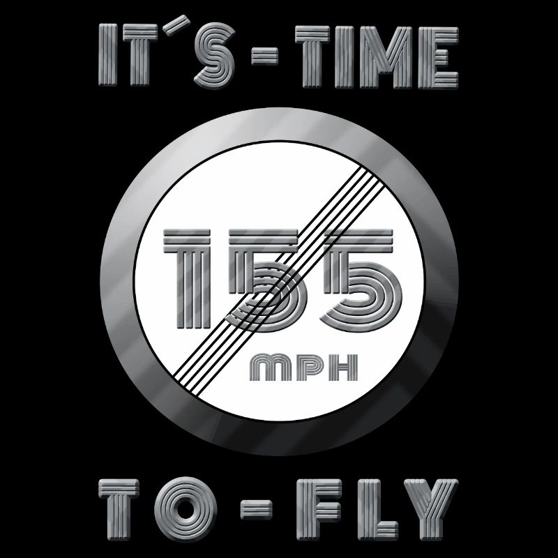 Time Running 155 mph Retro Design