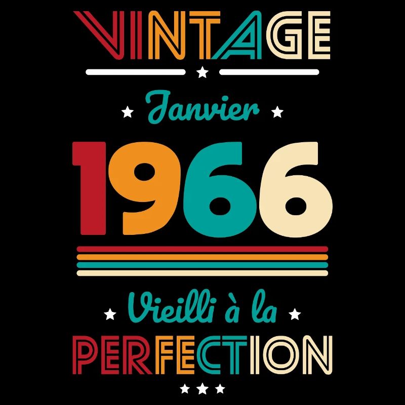 Anniversaire 60 ans - Vintage - Janvier 1966