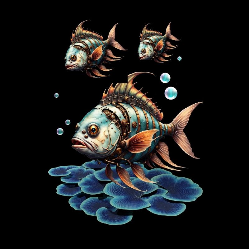 Awesome fantasy steampunk fish.