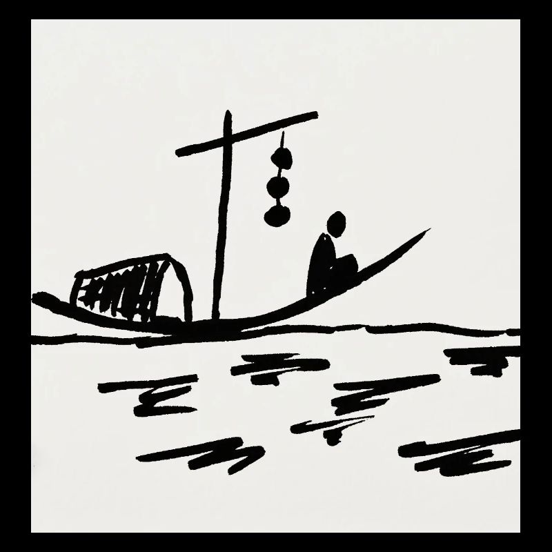 Night boat on the river