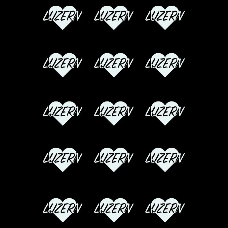 I LOVE LUCERNE Heart Pattern