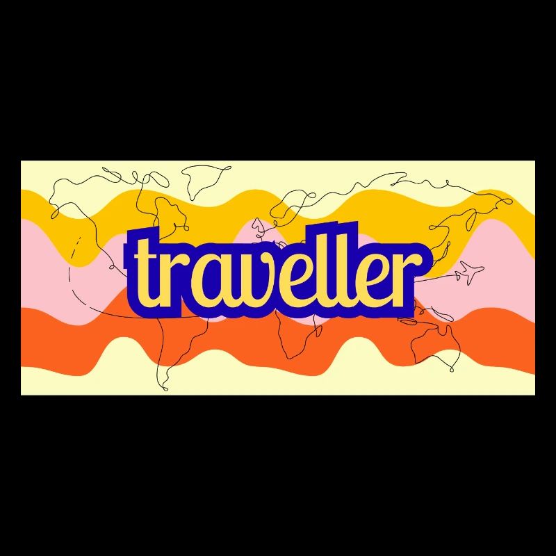 Traveller World Map Ribbon