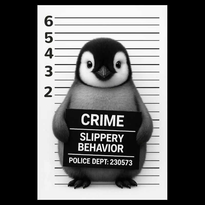 Pingouin lors de l’interrogatoire – Glissant dessus
