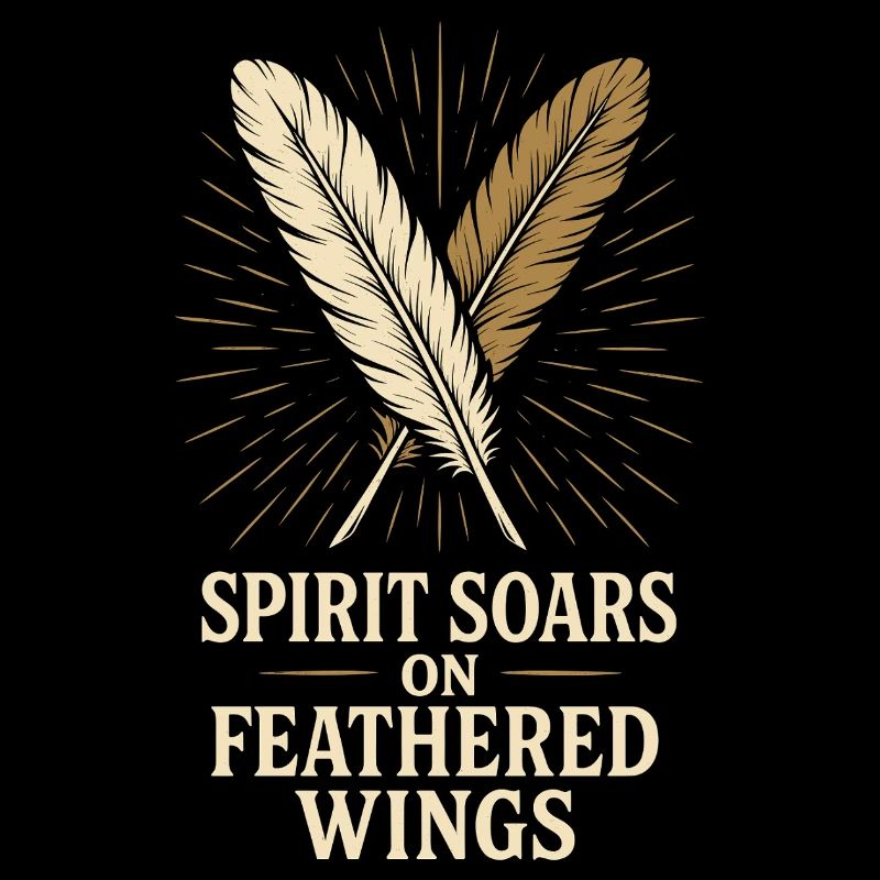 Feather And Dream Boho Festival Spiritual Pattern