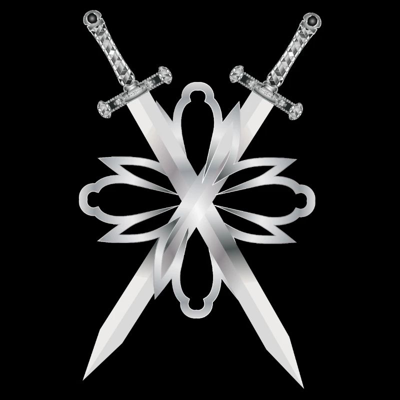 Deux épées ornées d’argent