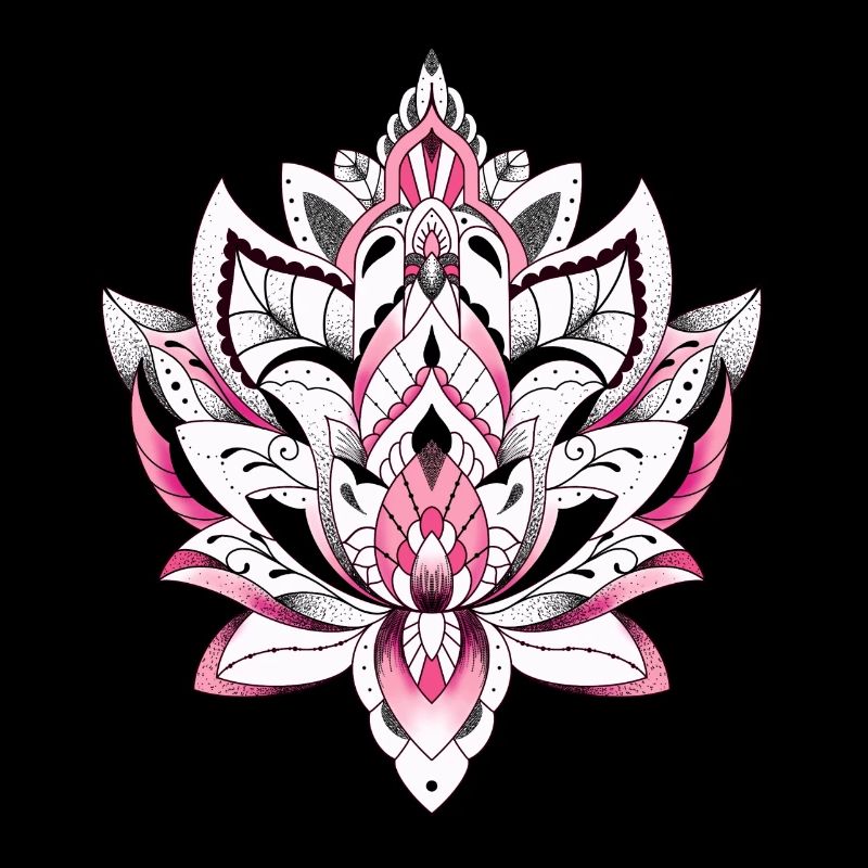lotus mandala couleur rose