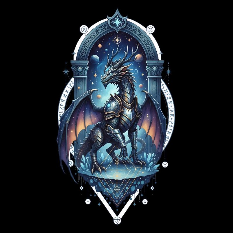 Sternenbogen Drache im Mondlicht