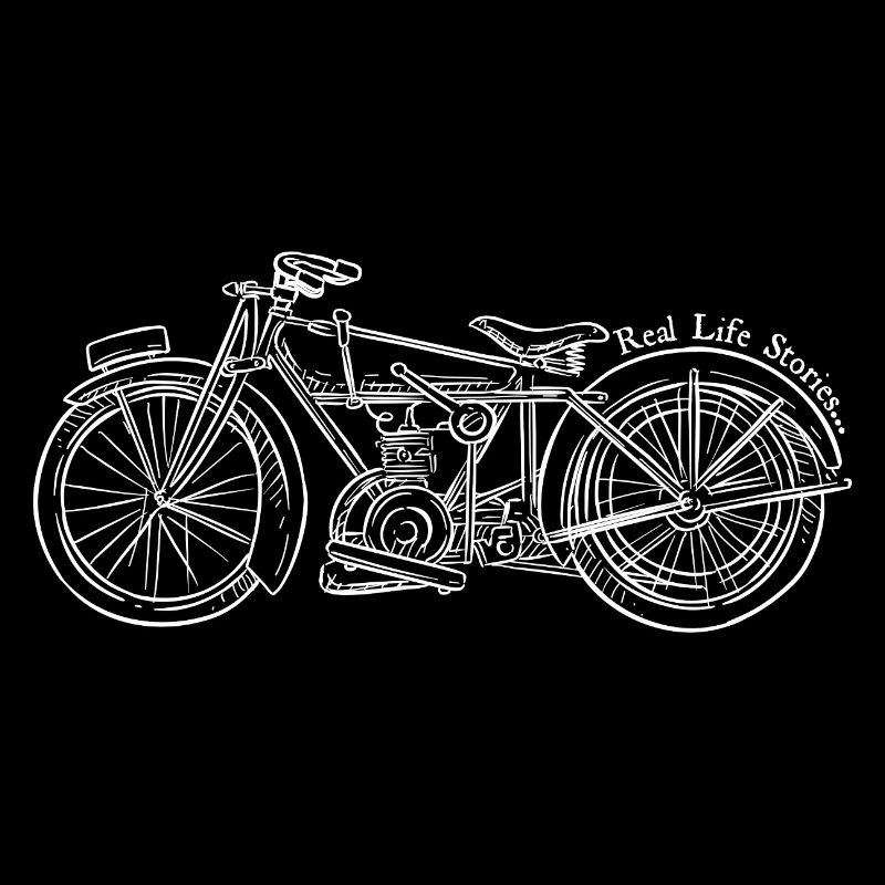 Vintage Bicycle Engine Sketch