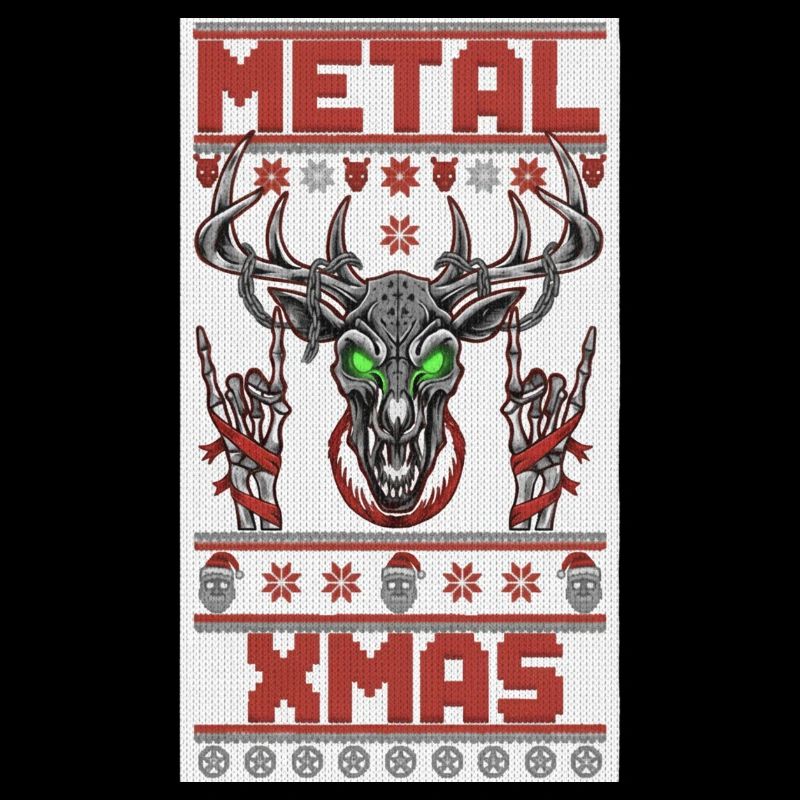 Metallic Xmas Deer Head