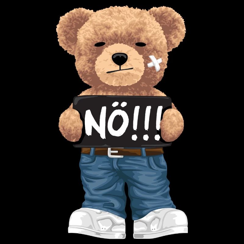 Nope with Teddy Bear funny comic for naysayers