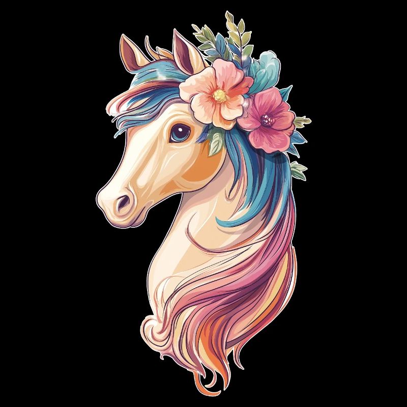Pferd mit Blumen
