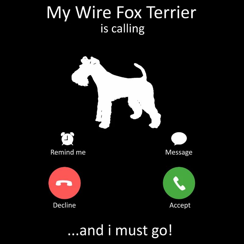 Wire Fox Terrier appelle le design du propriétaire de chien