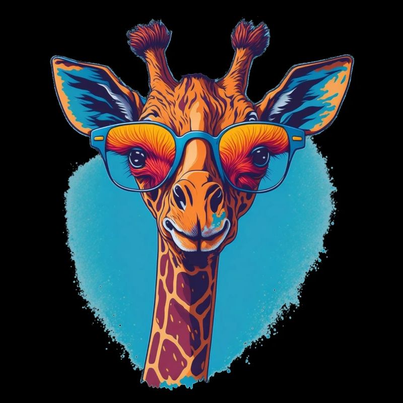 Girafe avec une vue dégagée