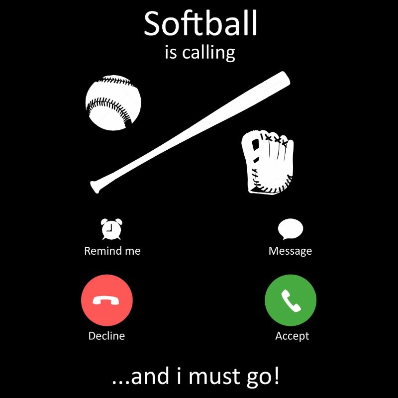 Softball ruft seltsames Handy-Screen-Design