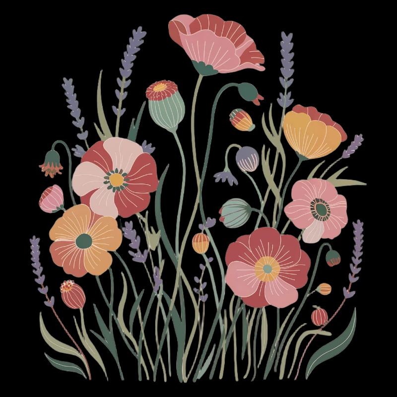 Boho Wildblumen – Blühende Harmonie