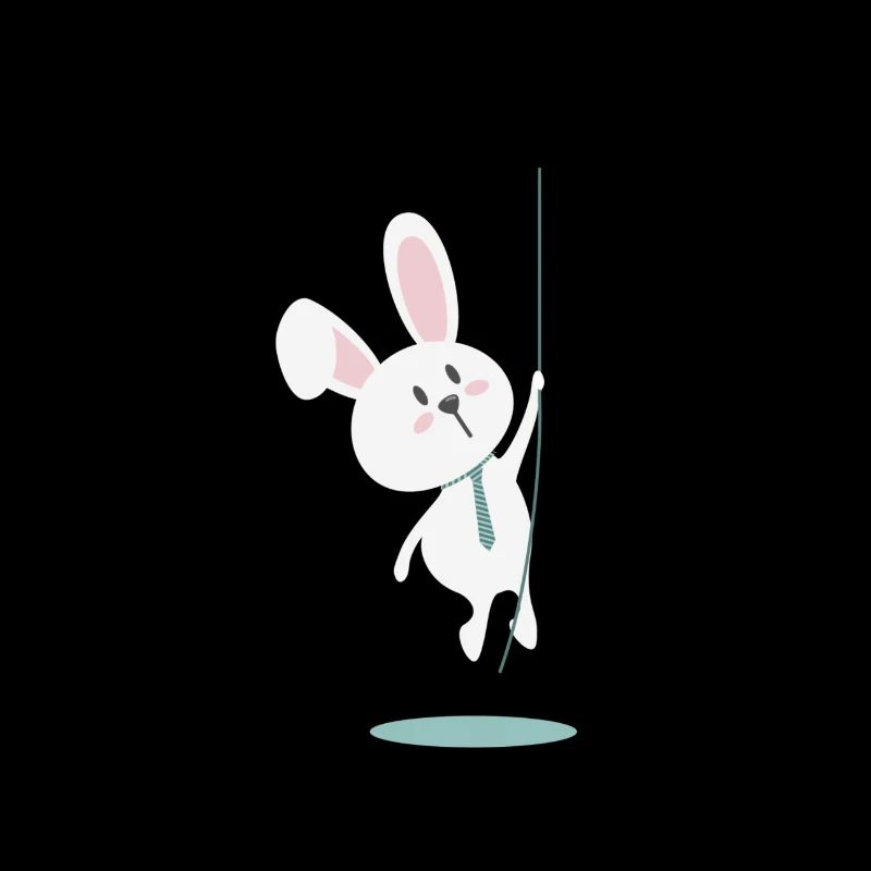 Mignon lapin de Pâques avec cravate – Design de lapin