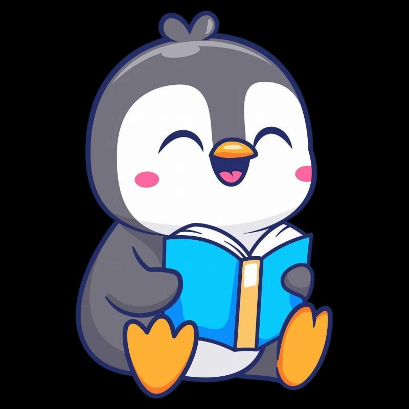 Entzückendes Pinguin-Lesebuch-Design