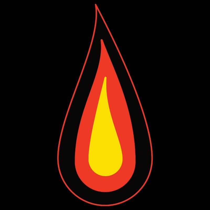 Germany Flame - Black Red Gold Design