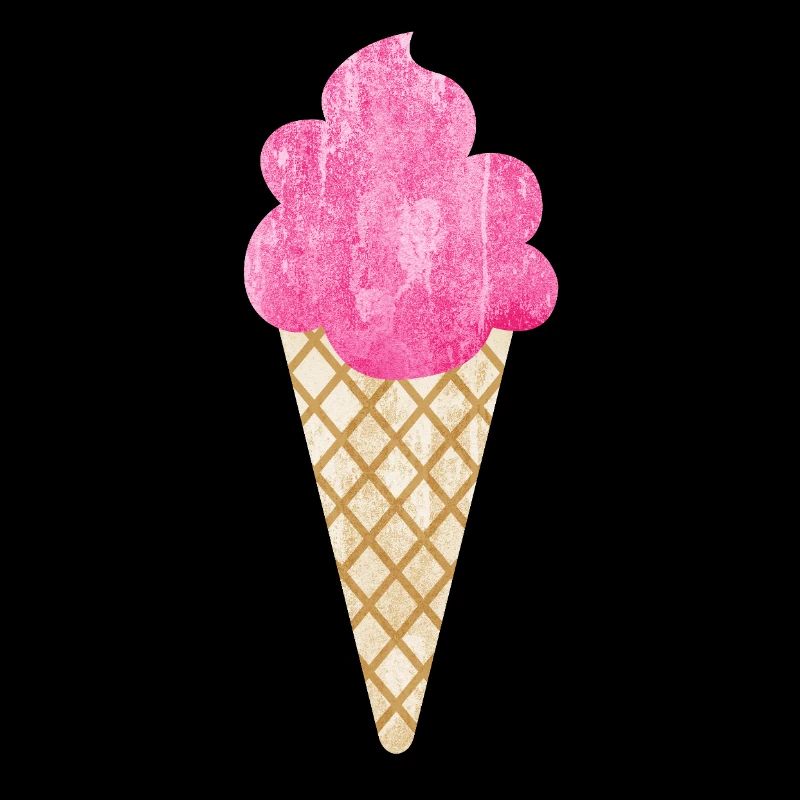 Crème glacée Gaufre rose Fan de crème glacée Snacking Fan d’été