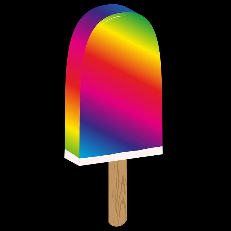 buntes Regenbogen-Eis für Sommerfans