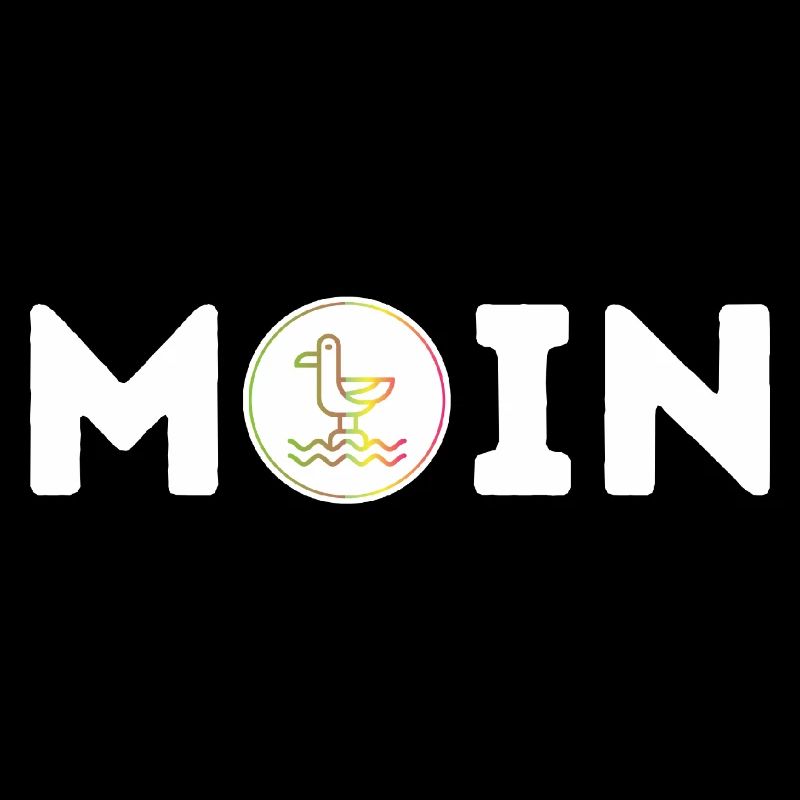 Moin mit Möwe S/W