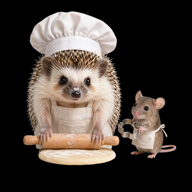 Boulanger hérisson avec aide souris