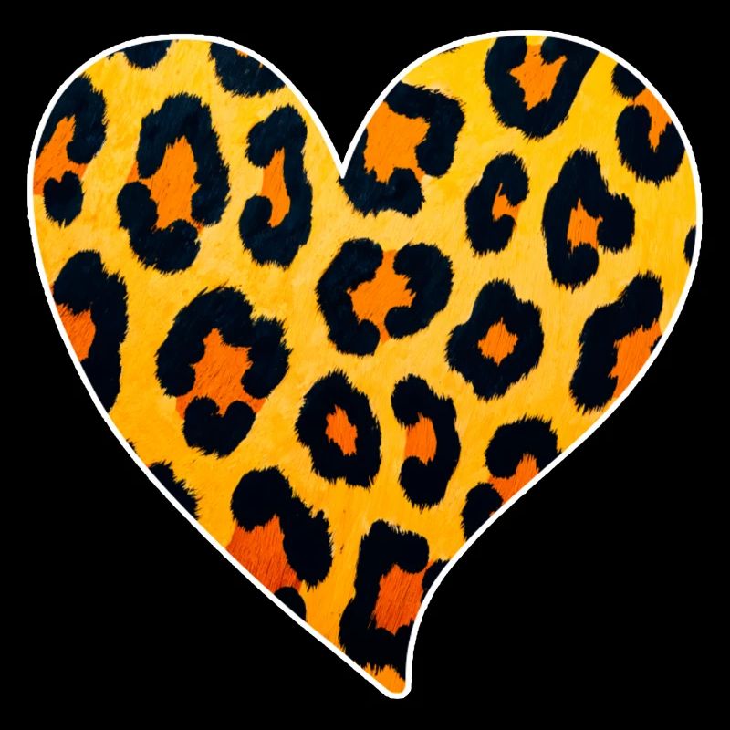 Leopard Herz Muster: Wildes Temperament