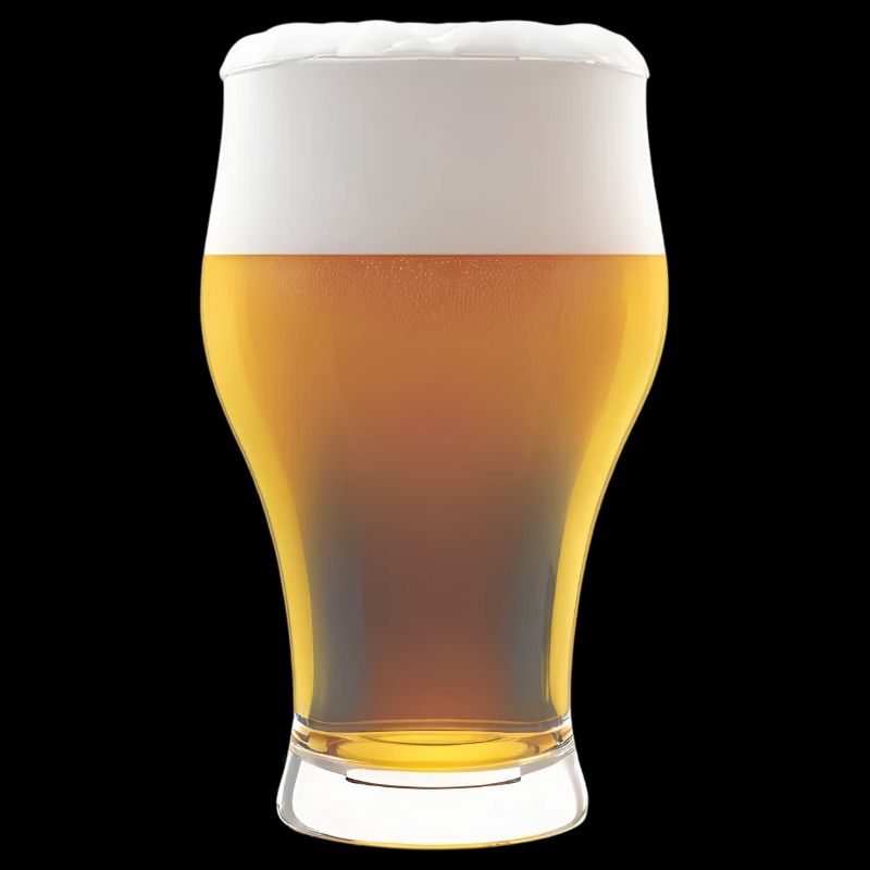 Beer gradient glass with foam