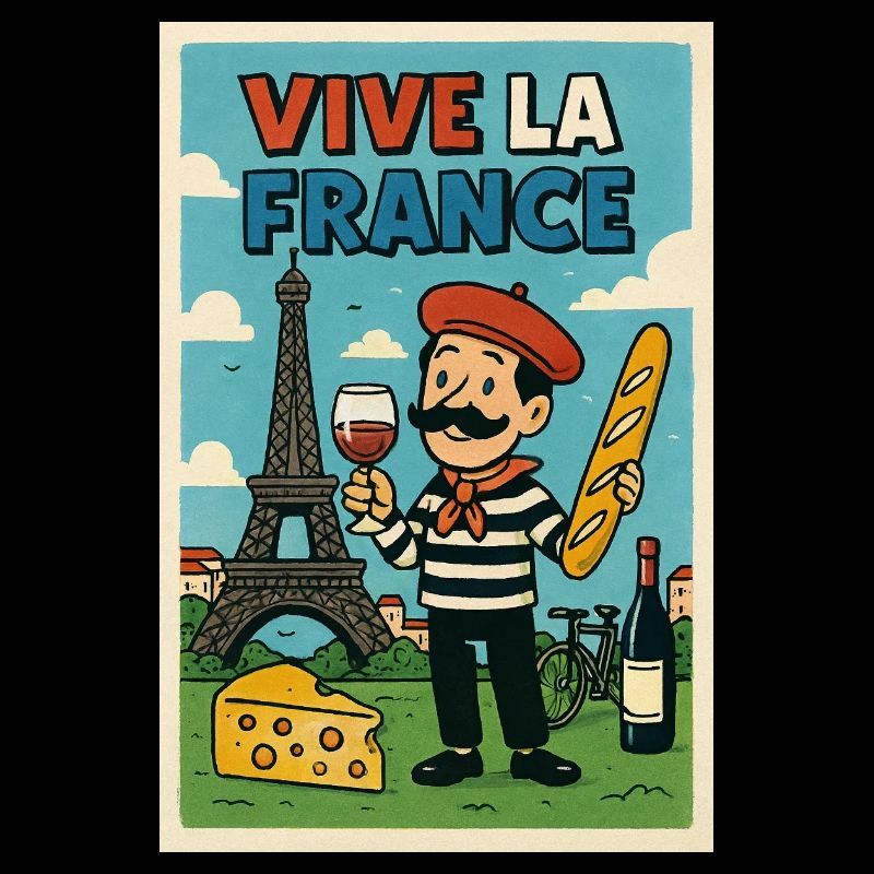 Es lebe Frankreich Retro Gourmet