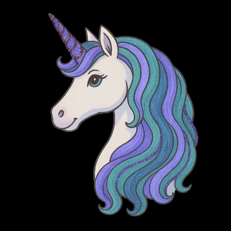 Portrait de crinière de licorne pastel