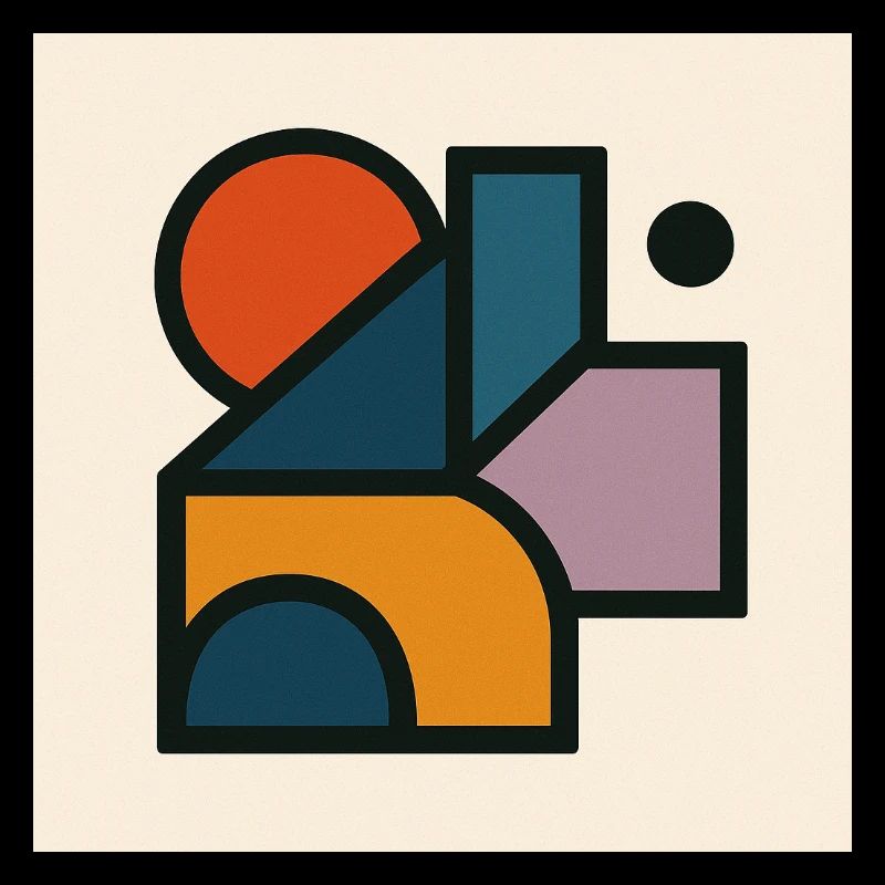 Contrasting geometric shapes