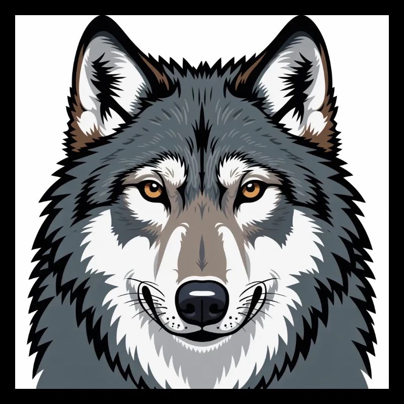 Wolf Illustratives Porträt
