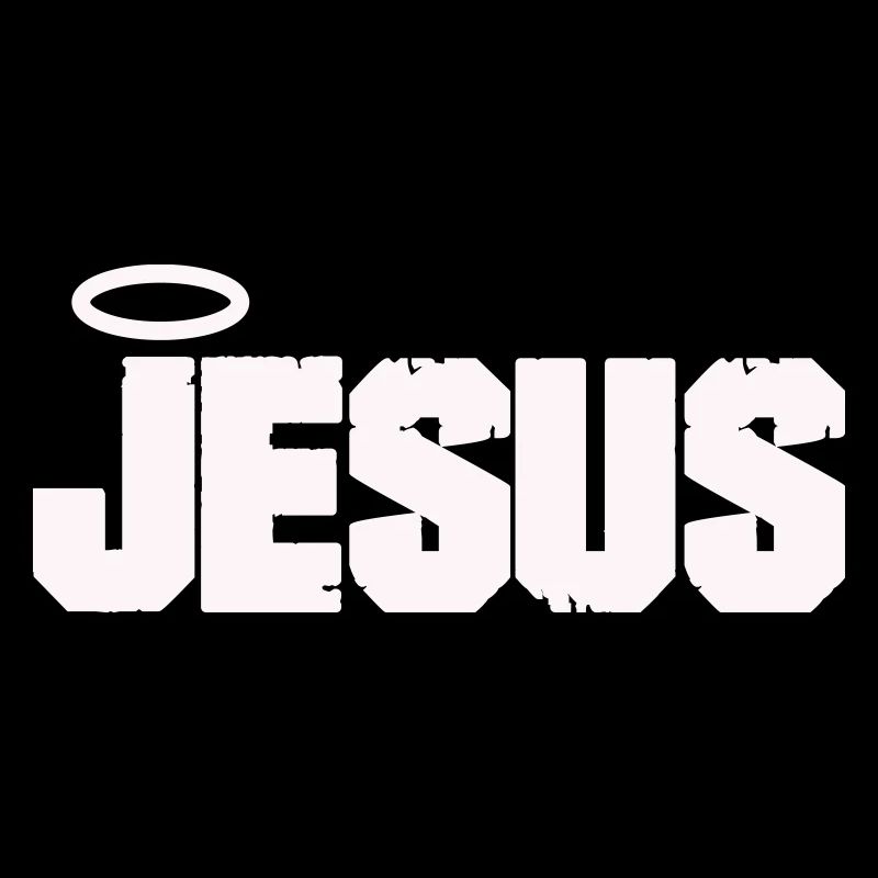 Jesus lettering with halo