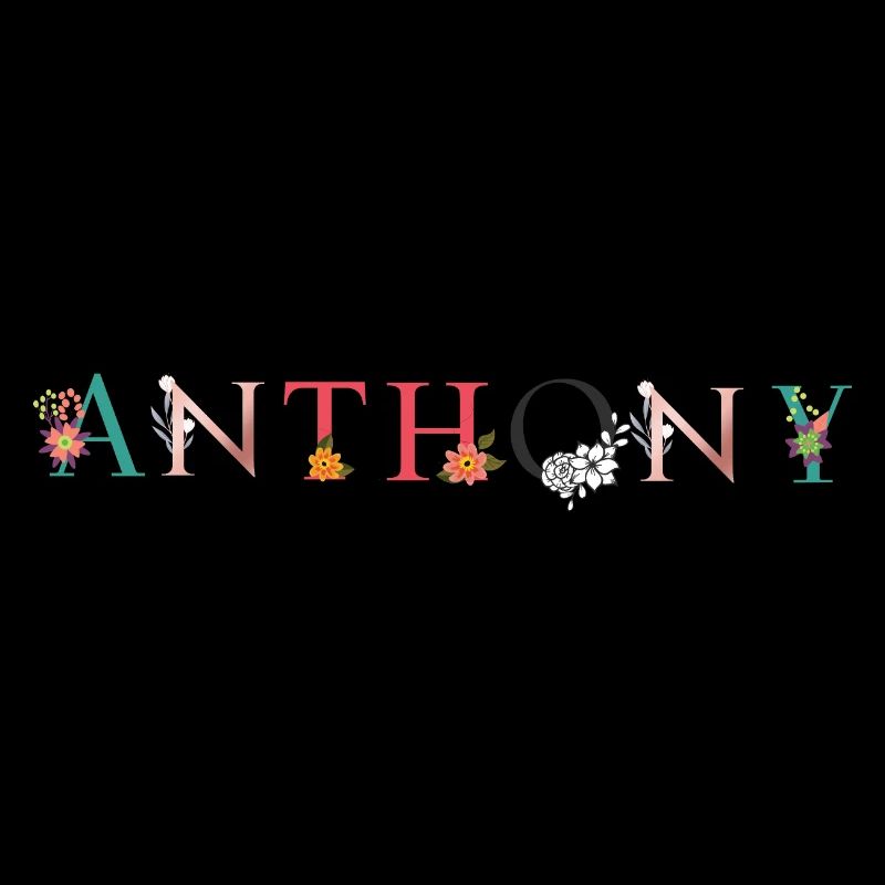 ANTHONY Nom Art avec fleurs brodées