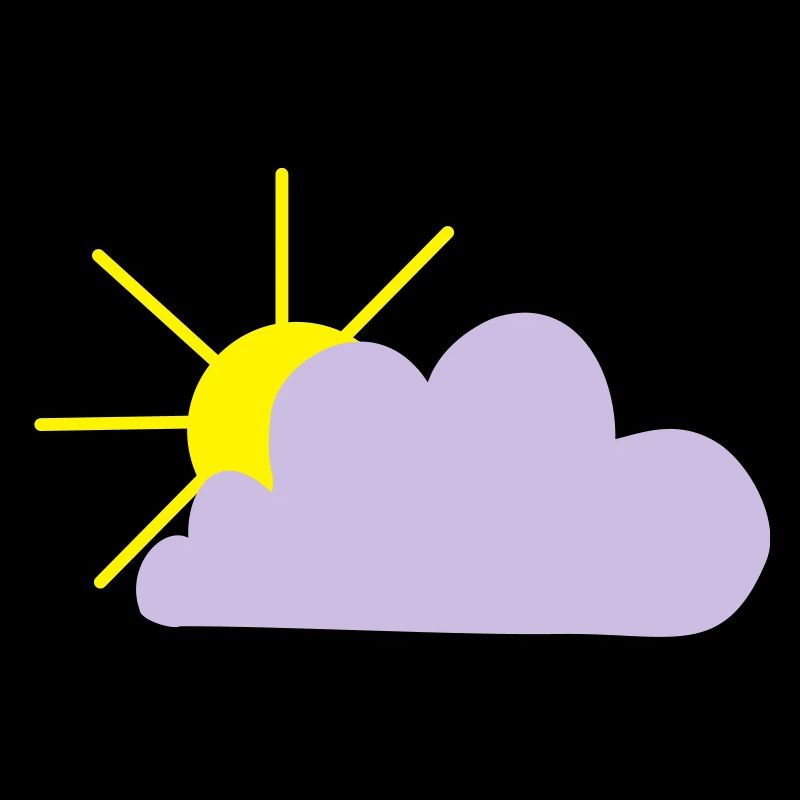 Sonne sieht hinter der Wolke hervor