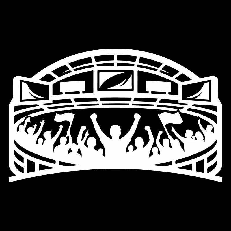 Silhouette des supporters du stade